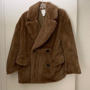 Oversized teddy jacket